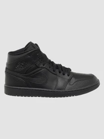 Кроссовки Jordan 1 Mid Triple Black модель 554724-091 Фото