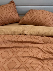 Комплект постельного белья Jaquard оранжевый Orange Ecotton модель 24560 Фото