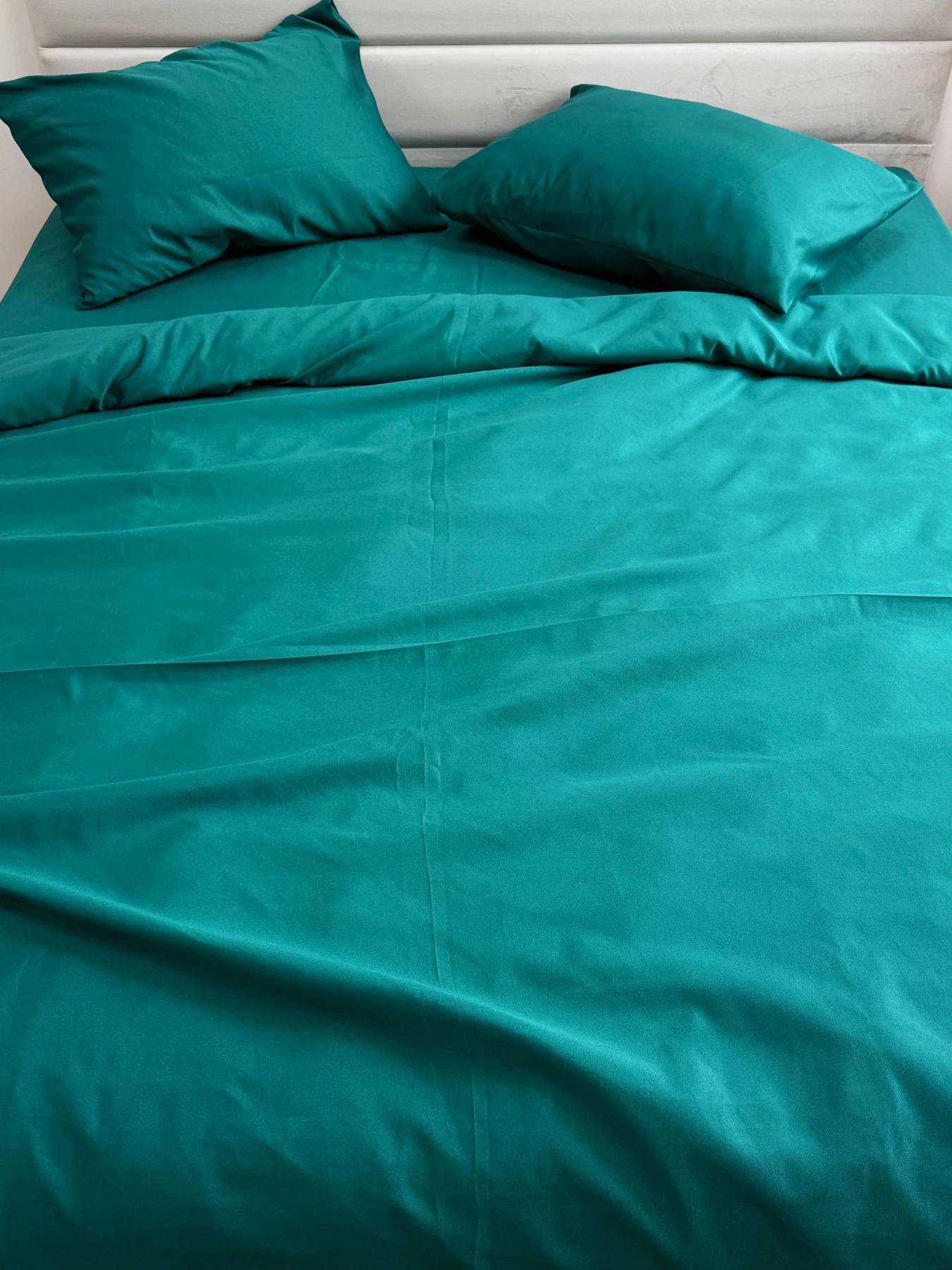 Комплект постільної білизни Dark Green смарагдового кольору Ecotton модель 24552 Комплект постільної білизни Dark Green смарагдового кольору Ecotton модель 24552 Фото