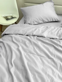 Комплект постільної білизни Light Grey світло-сірого кольору Ecotton модель 24553 Фото