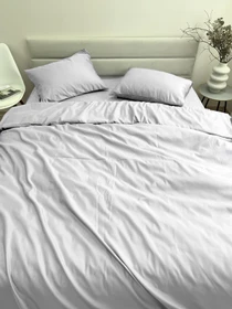 Комплект постільної білизни Light Grey світло-сірого кольору Ecotton модель 24553 Фото
