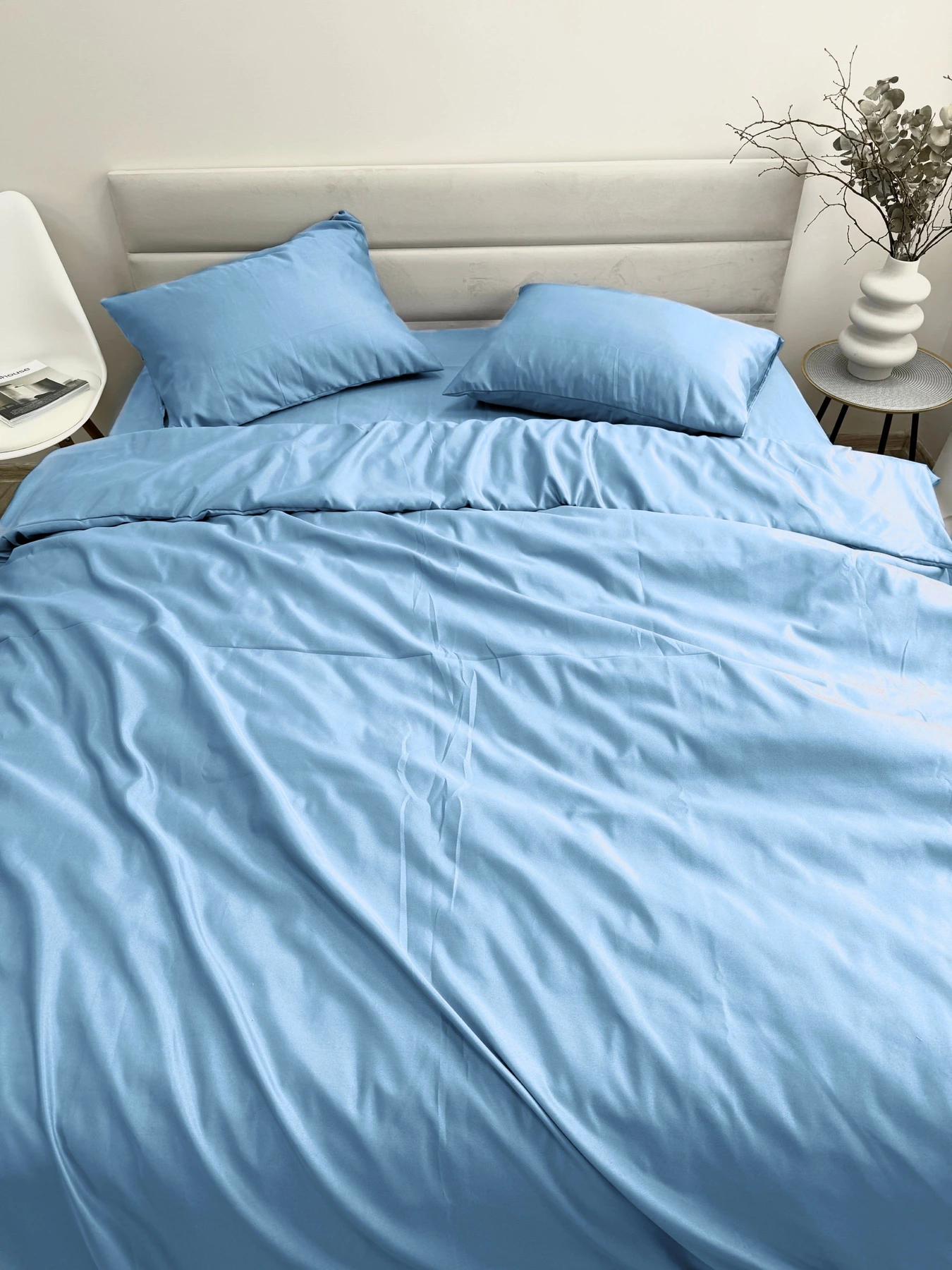 Комплект постільної білизни Blue блакитного кольору Ecotton модель 24557 Комплект постільної білизни Blue блакитного кольору Ecotton модель 24557 Фото
