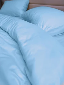 Комплект постільної білизни Blue блакитного кольору Ecotton модель 24557 Фото