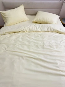 Комплект постільної білизни Cream Yellow молочний Ecotton модель 24555 Фото