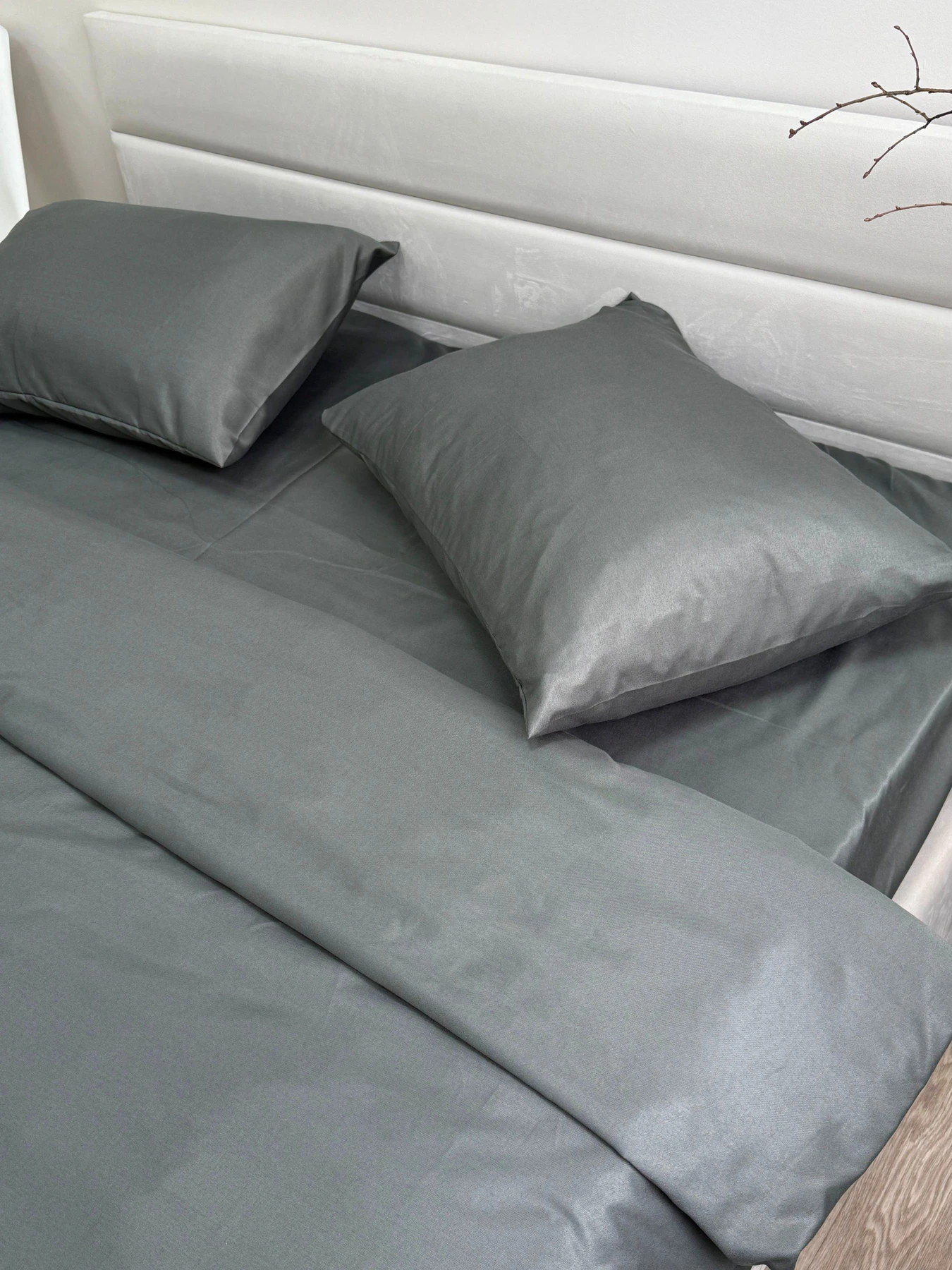 Комплект постельного белья Nid Grey тёмно-серый Ecotton модель 24556 Комплект постельного белья Nid Grey тёмно-серый Ecotton модель 24556 Фото