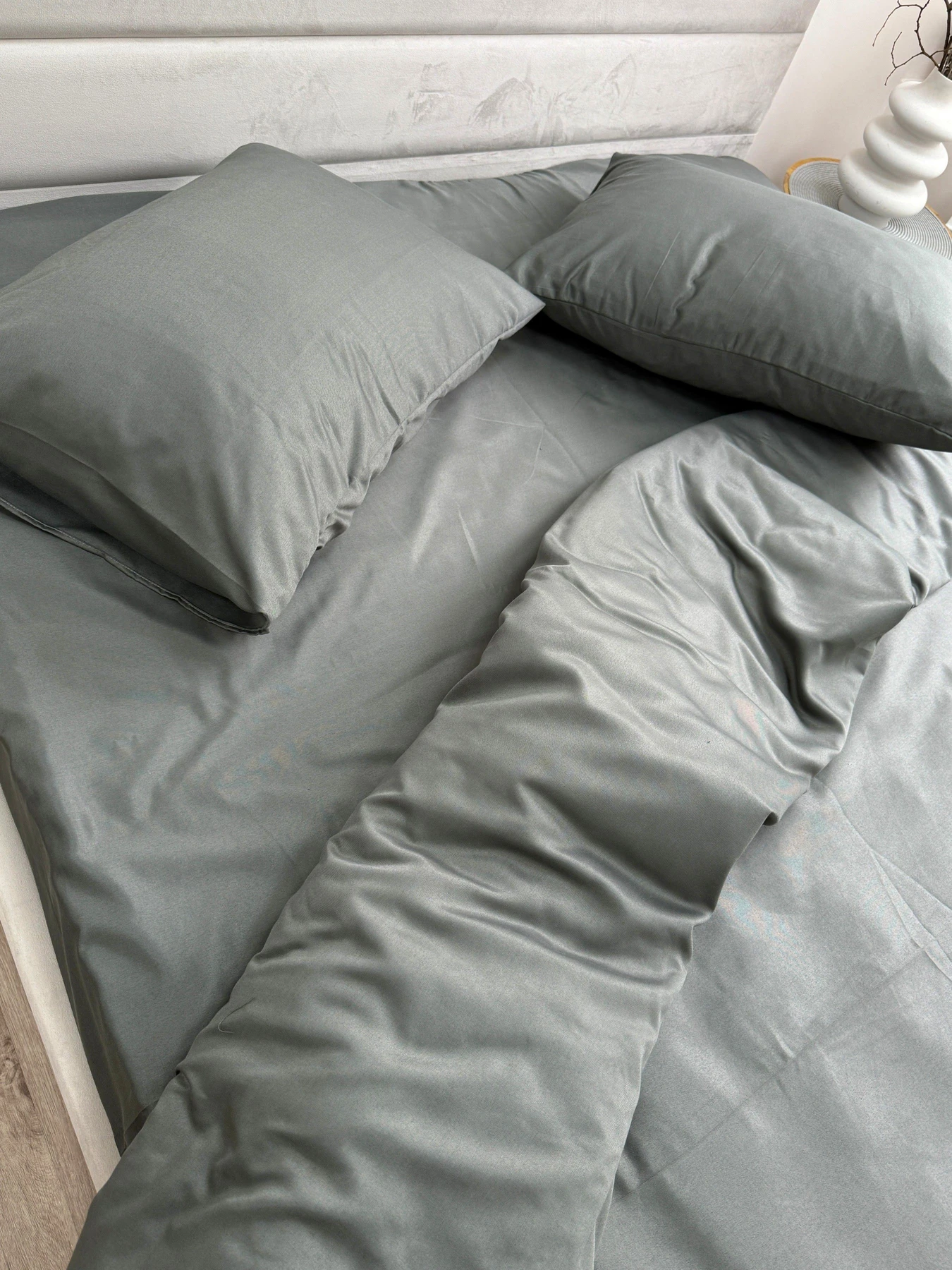 Комплект постельного белья Nid Grey тёмно-серый Ecotton модель 24556 Комплект постельного белья Nid Grey тёмно-серый Ecotton модель 24556 Фото