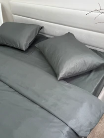 Комплект постельного белья Nid Grey тёмно-серый Ecotton модель 24556 Фото