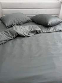 Комплект постельного белья Nid Grey тёмно-серый Ecotton модель 24556 Фото