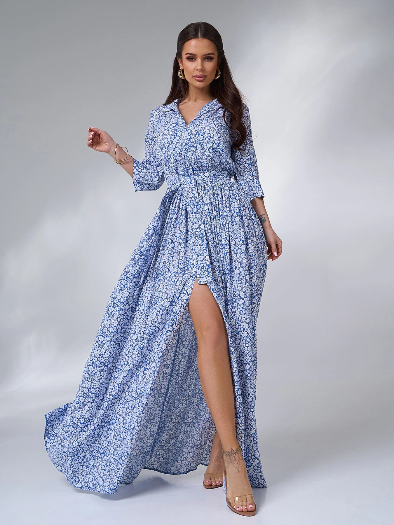 Платья ISSA Plus модель 14636_синий Платья ISSA Plus модель 14636_синий Фото