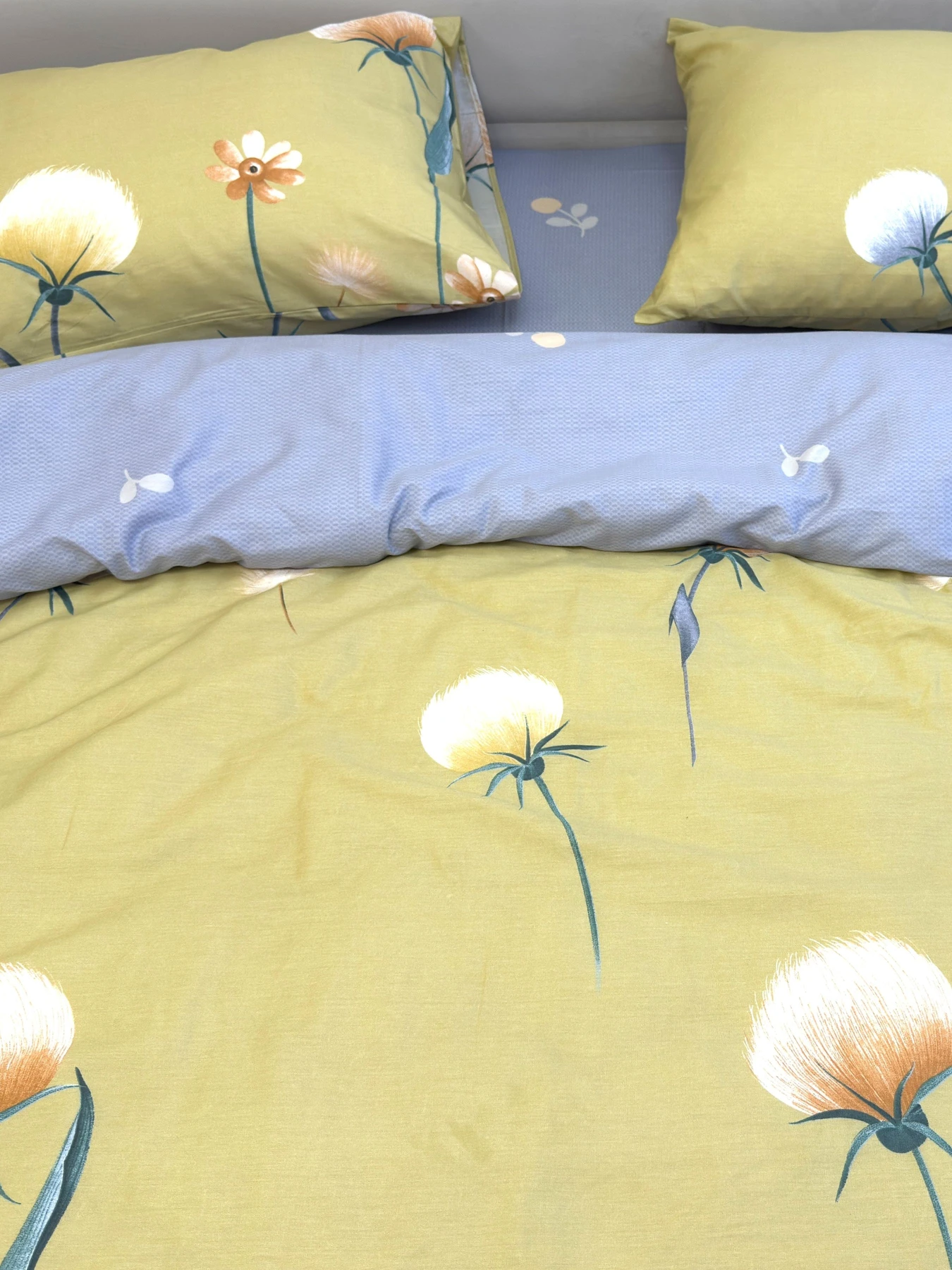 Комплект постільної білизни з Кульбабами гірчичний Ecotton модель 23751-21211 Фото