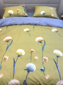 Комплект постільної білизни з Кульбабами гірчичний Ecotton модель 23751-21211 Фото