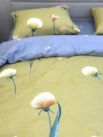 Комплект постільної білизни з Кульбабами гірчичний Ecotton модель 23751-21211 Фото