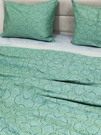 Комплект постільної білизни зелений Турецький огірок Ecotton модель 23663 Фото