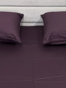 Комплект постельного белья из сатина с цветами фиолетовый Ecotton модель 22748-20096 Фото
