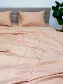Комплект постельного белья полуторный однотонный бежевый (159А) Ecotton модель 22901 Фото