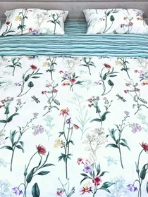 Комплект постільної білизни із сатину з польовими квітами Ecotton модель 24802-24307 Фото