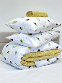 Комплект постельного белья полуторный сатин белый (рис. 24310) Ecotton модель 24804 Фото