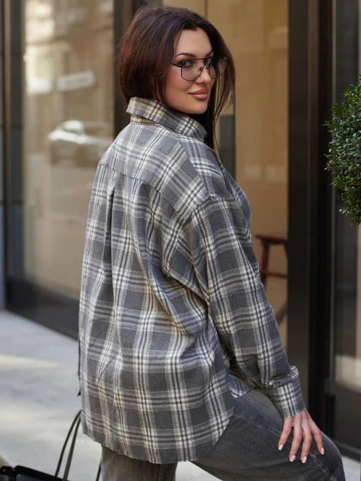 Жіноча Сорочка в клітинку Jadone Fashion фото 2