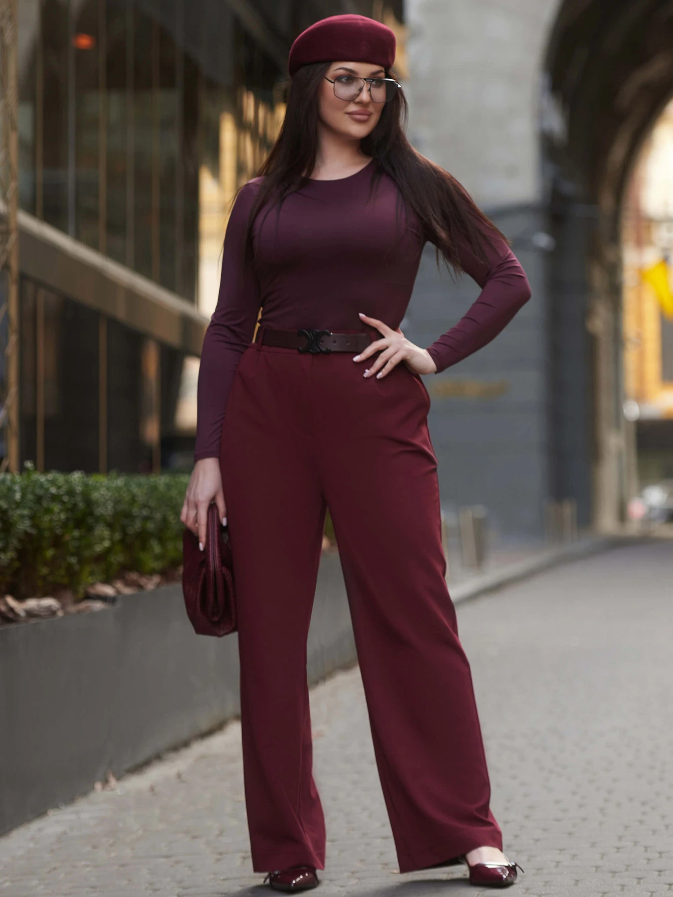 Брюки Jadone Fashion модель КBryuky_Temis_burgundiN Фото