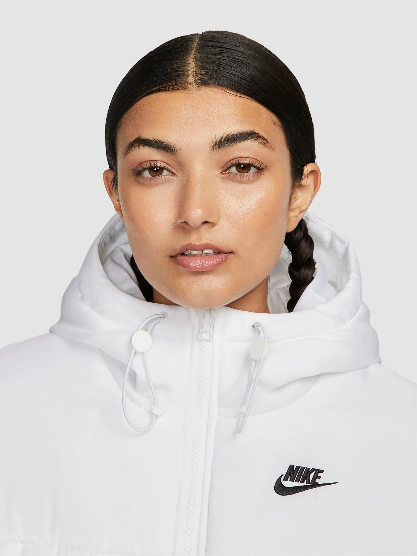 Куртки и дубленки NIKE Sportswear Classic Puffer Therma-Fit Loose Hooded Jacket модель FB7672-100 Фото