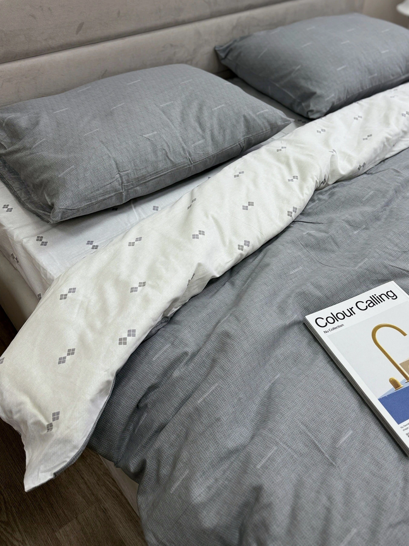 Комплект постільної білизни Абстракційний дует двосторонній Ecotton модель 23672-21205 Фото