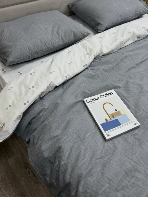 Комплект постельного белья Абстракционный дуэт двусторонний Ecotton модель 23672-21205 Фото