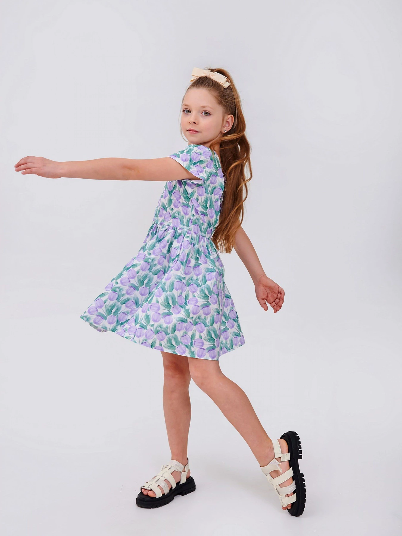 Платья SMIL модель smil_120430-1-risunok-lavandovye-tulpany Фото