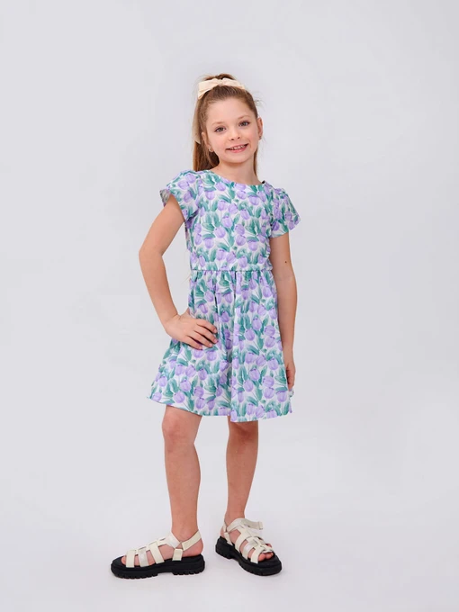 Платья SMIL модель smil_120430-1-risunok-lavandovye-tulpany Фото