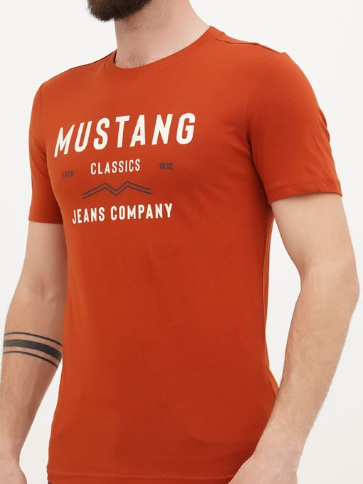 Бавовняна Чоловіча Футболка Mustang Jeans Alex C Print фото 3