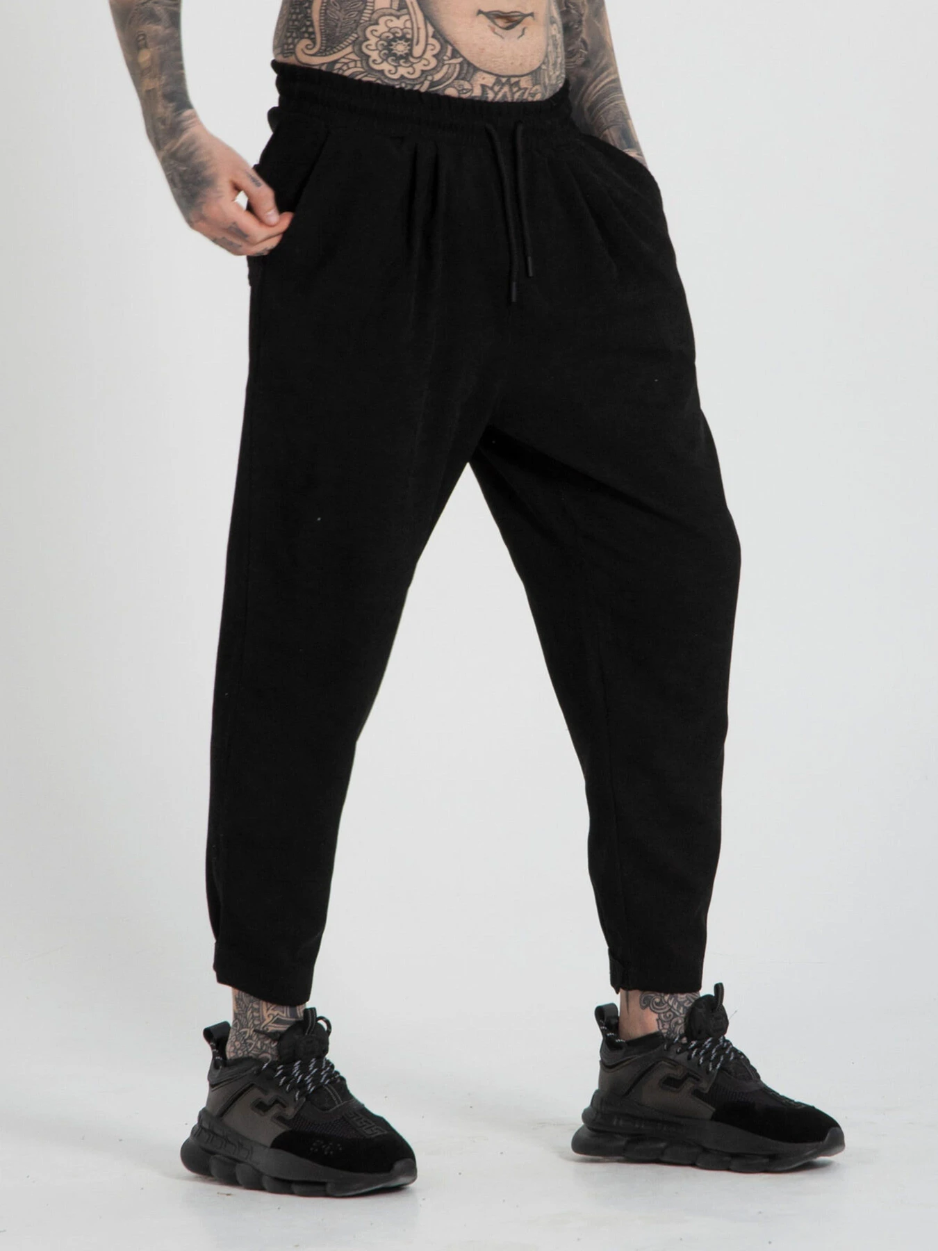 Штани IJ модель ij-pants-lip-velvet-black-man Штани IJ модель ij-pants-lip-velvet-black-man Фото