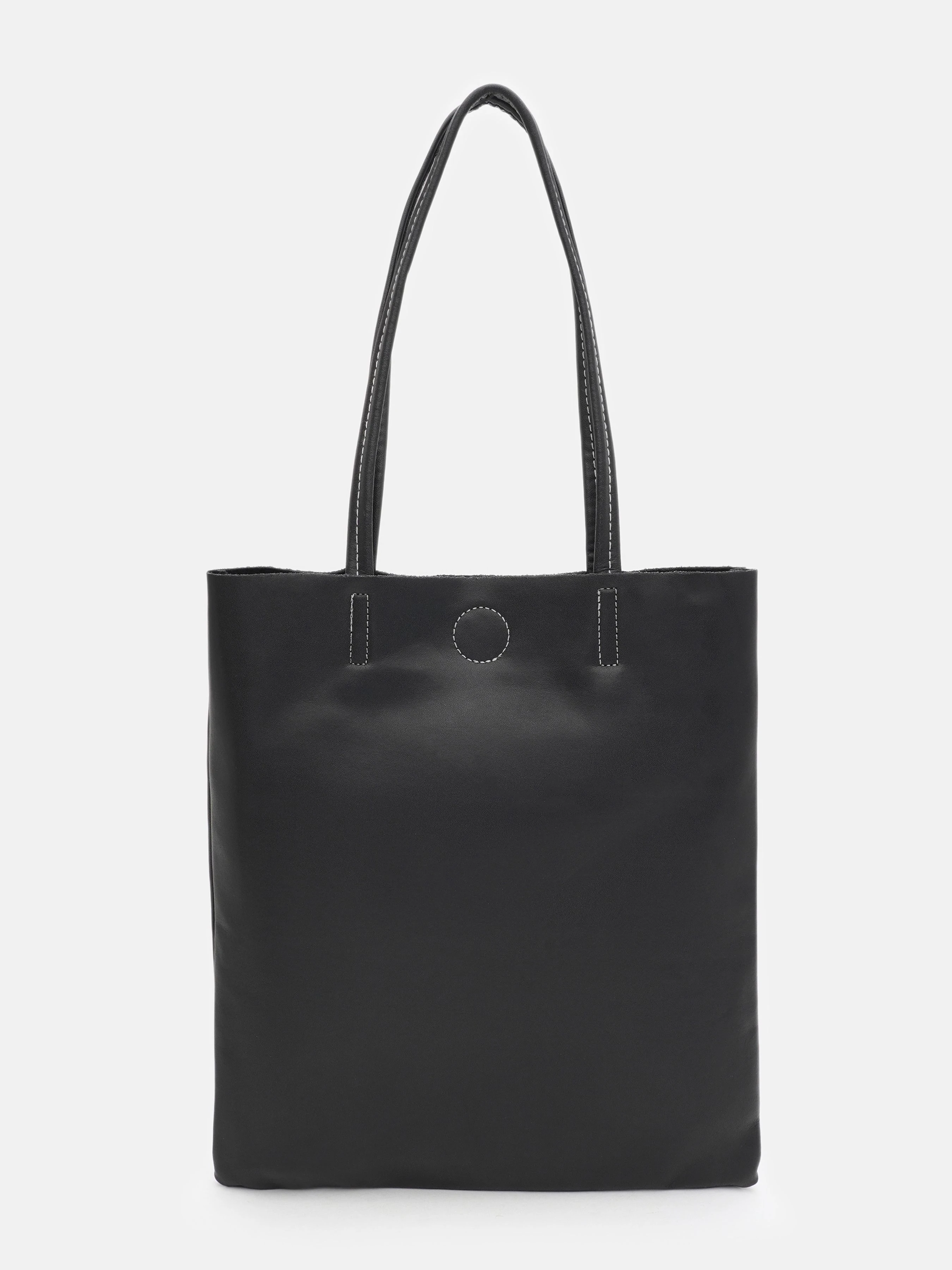 Borsa Leather Шопер колір чорний