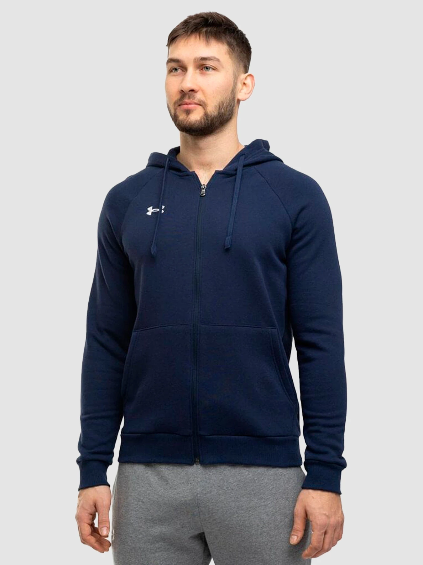 Худи и свитшоты Under Armour Rival Fleece FZ Hoodie модель 1379767-410 Худи и свитшоты Under Armour Rival Fleece FZ Hoodie модель 1379767-410 Фото
