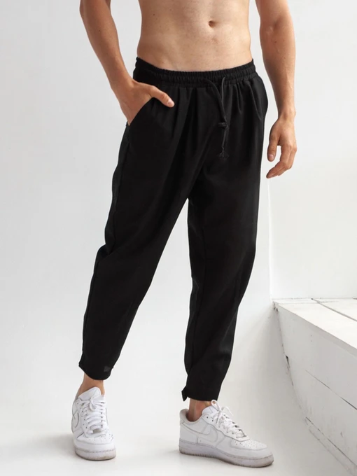 Брюки IJ модель lipuchki-linen-black-man Фото
