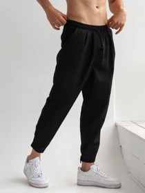 Брюки IJ модель lipuchki-linen-black-man Фото