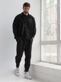 Брюки IJ модель lipuchki-linen-black-man Фото