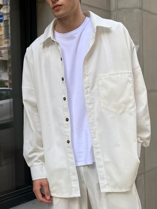 Рубашки IJ модель ij-sorochka-linen-milk-man Фото