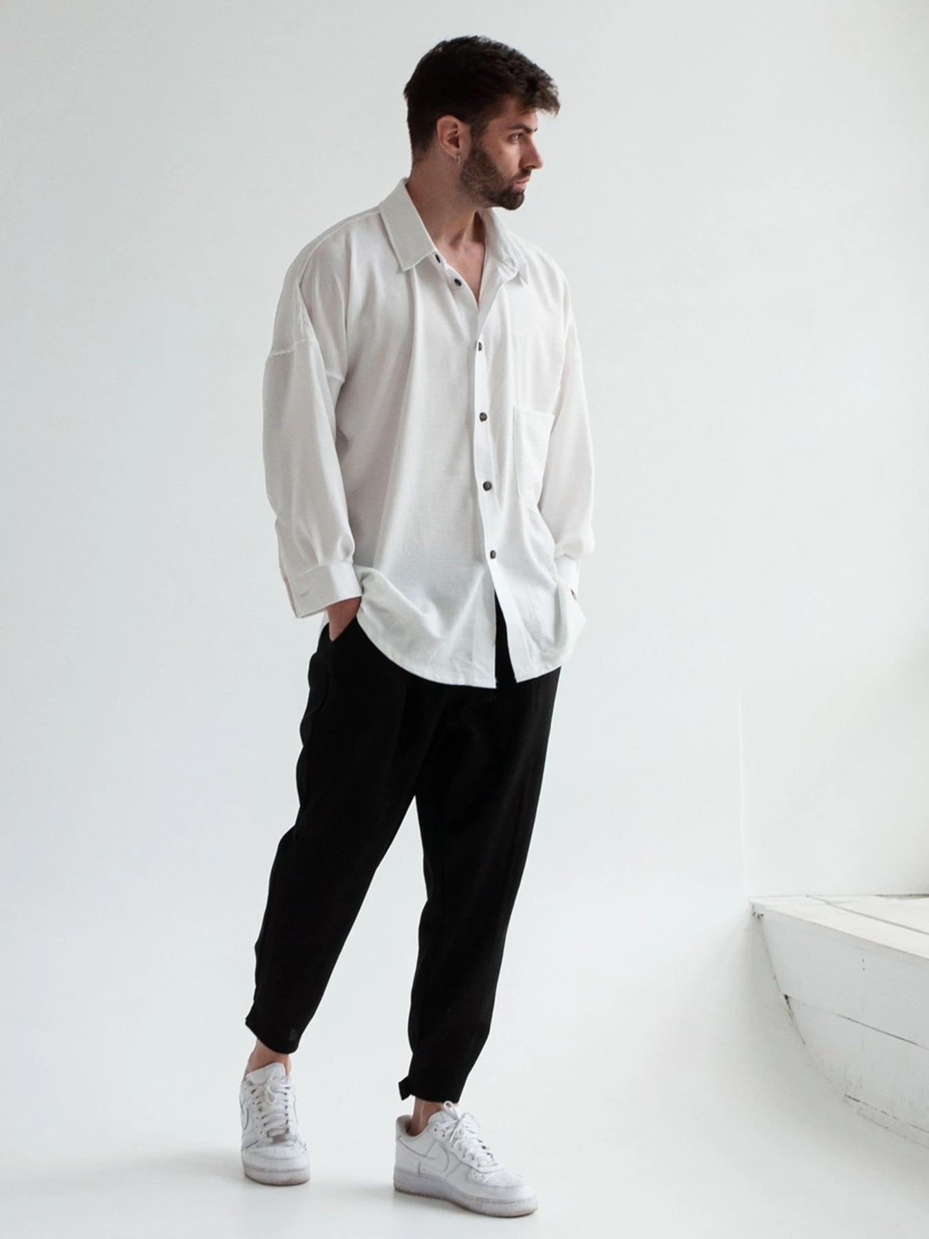 Рубашки IJ модель ij-sorochka-linen-white-man Фото