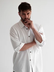 Рубашки IJ модель ij-sorochka-linen-white-man Фото