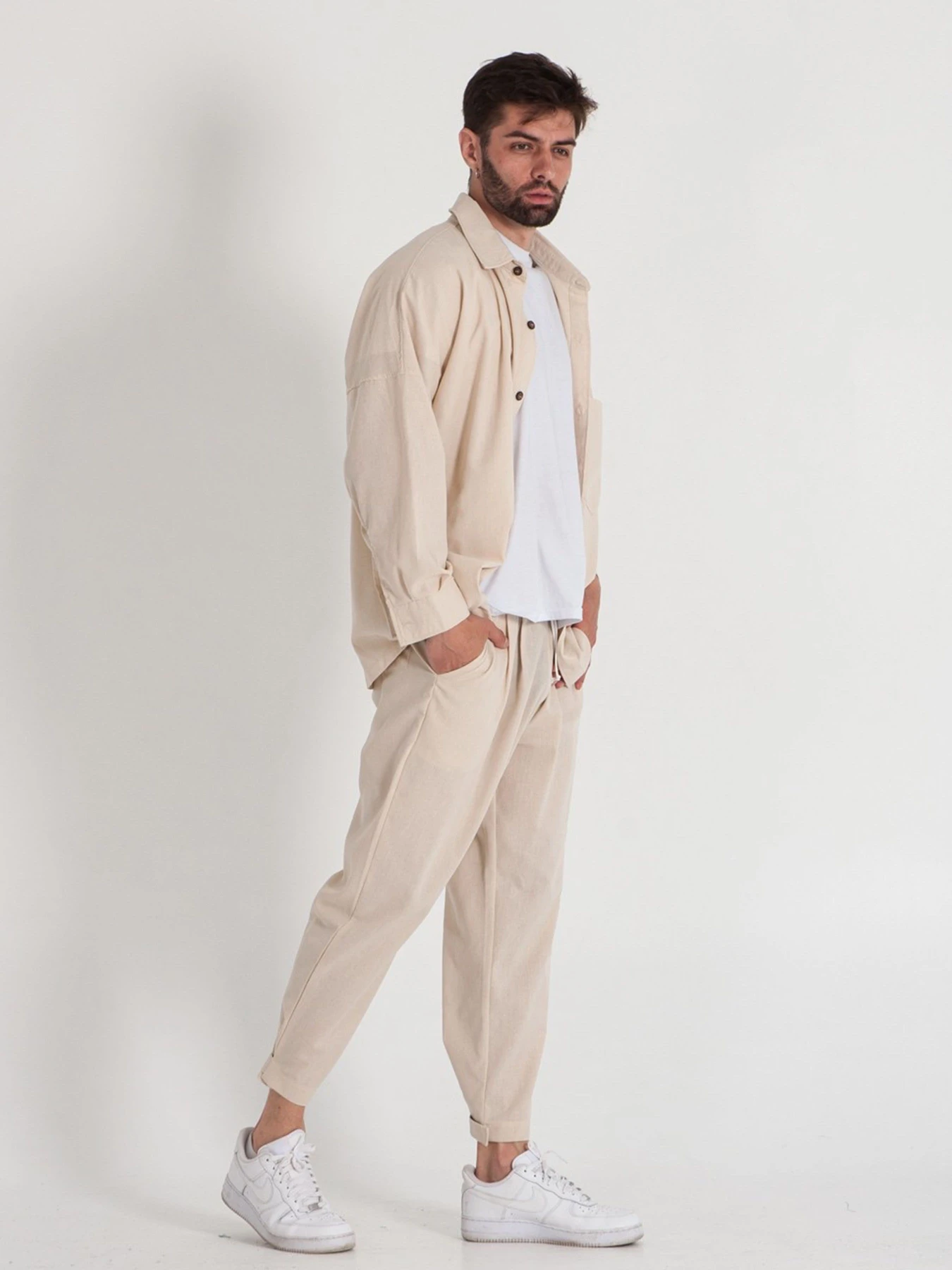 Рубашки IJ модель ij-sorochka-linen-bez-man Рубашки IJ модель ij-sorochka-linen-bez-man Фото