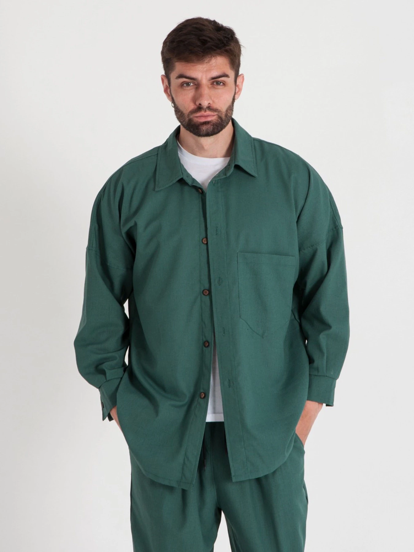 Рубашки IJ модель ij-sorochka-linen-emerald-man Фото