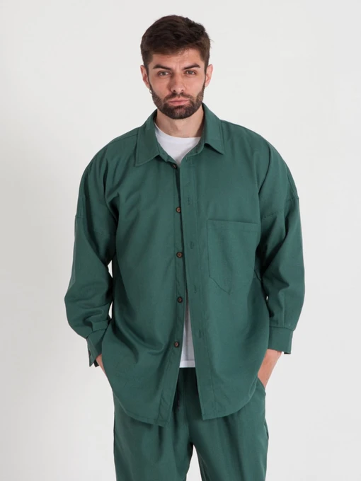 Рубашки IJ модель ij-sorochka-linen-emerald-man Фото