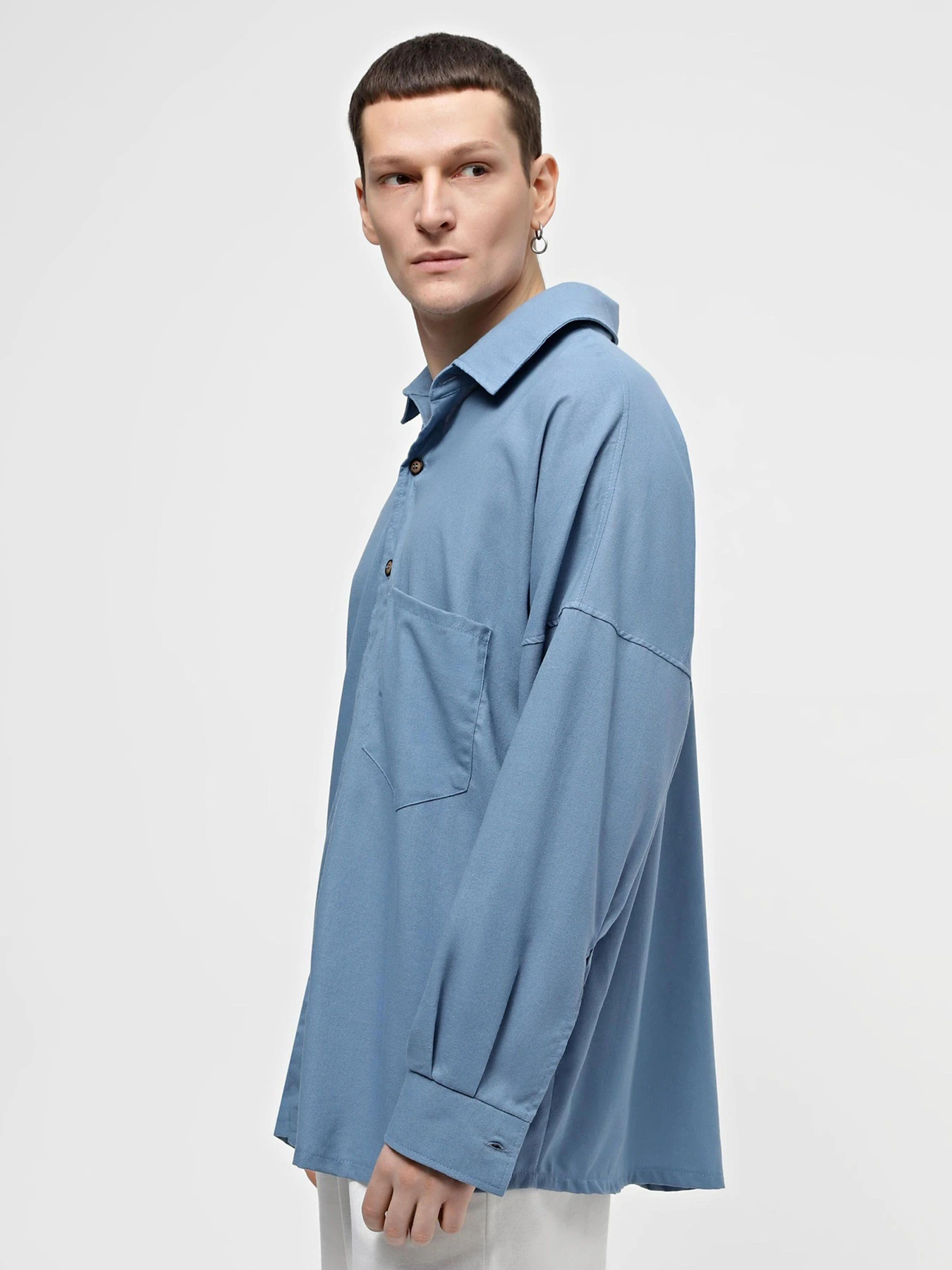 Рубашки IJ модель ij-sorochka-linen-blue-man Фото