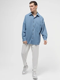 Рубашки IJ модель ij-sorochka-linen-blue-man Фото