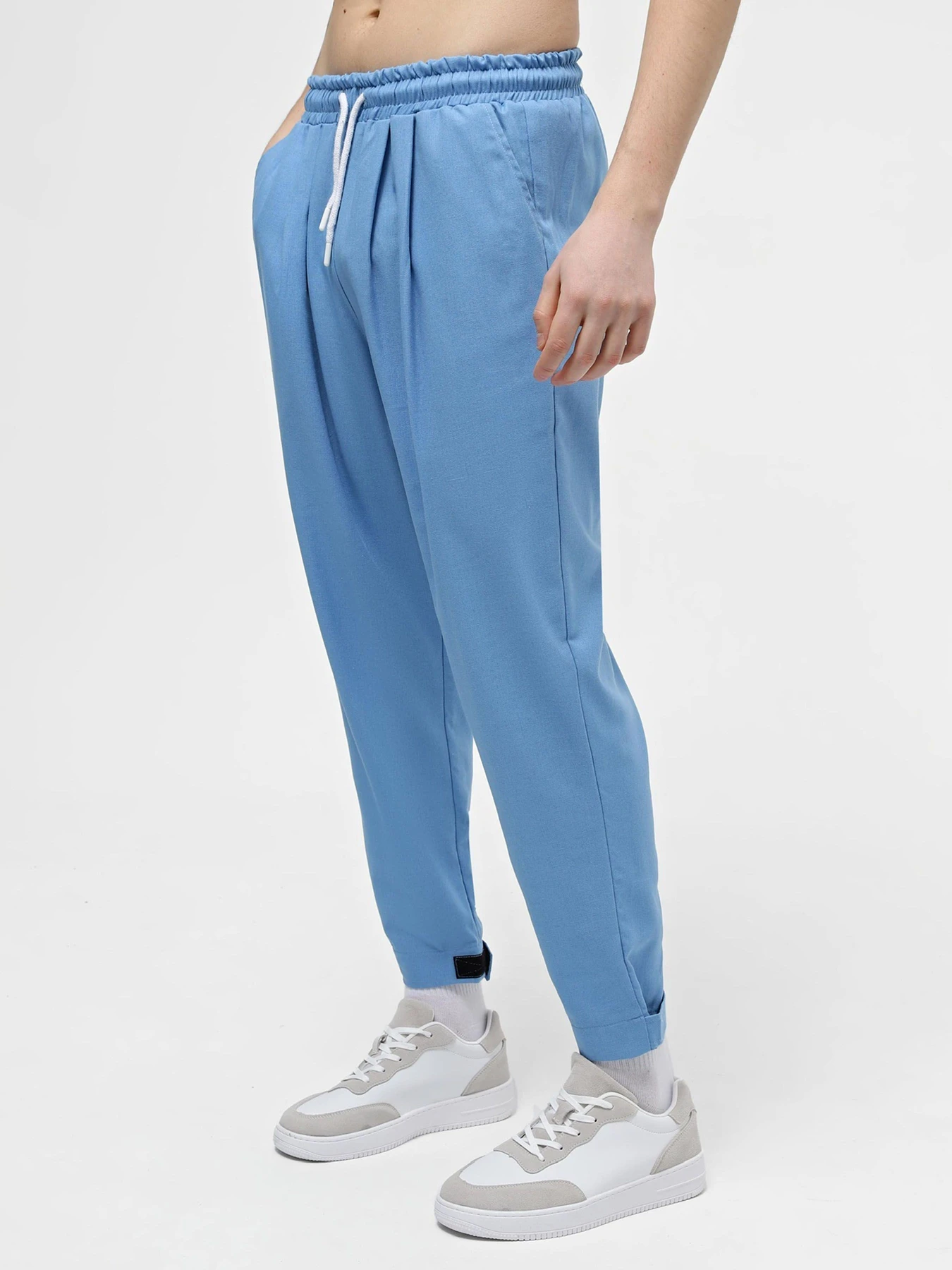 Штани IJ модель lipuchki-linen-blue-man Штани IJ модель lipuchki-linen-blue-man Фото
