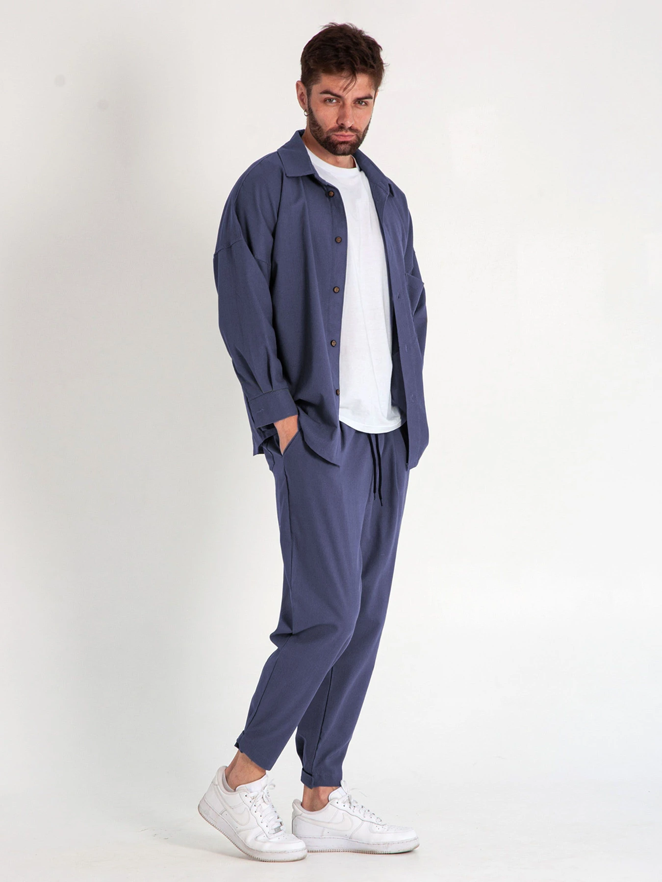 Рубашки IJ модель ij-sorochka-linen-jeans-man Рубашки IJ модель ij-sorochka-linen-jeans-man Фото
