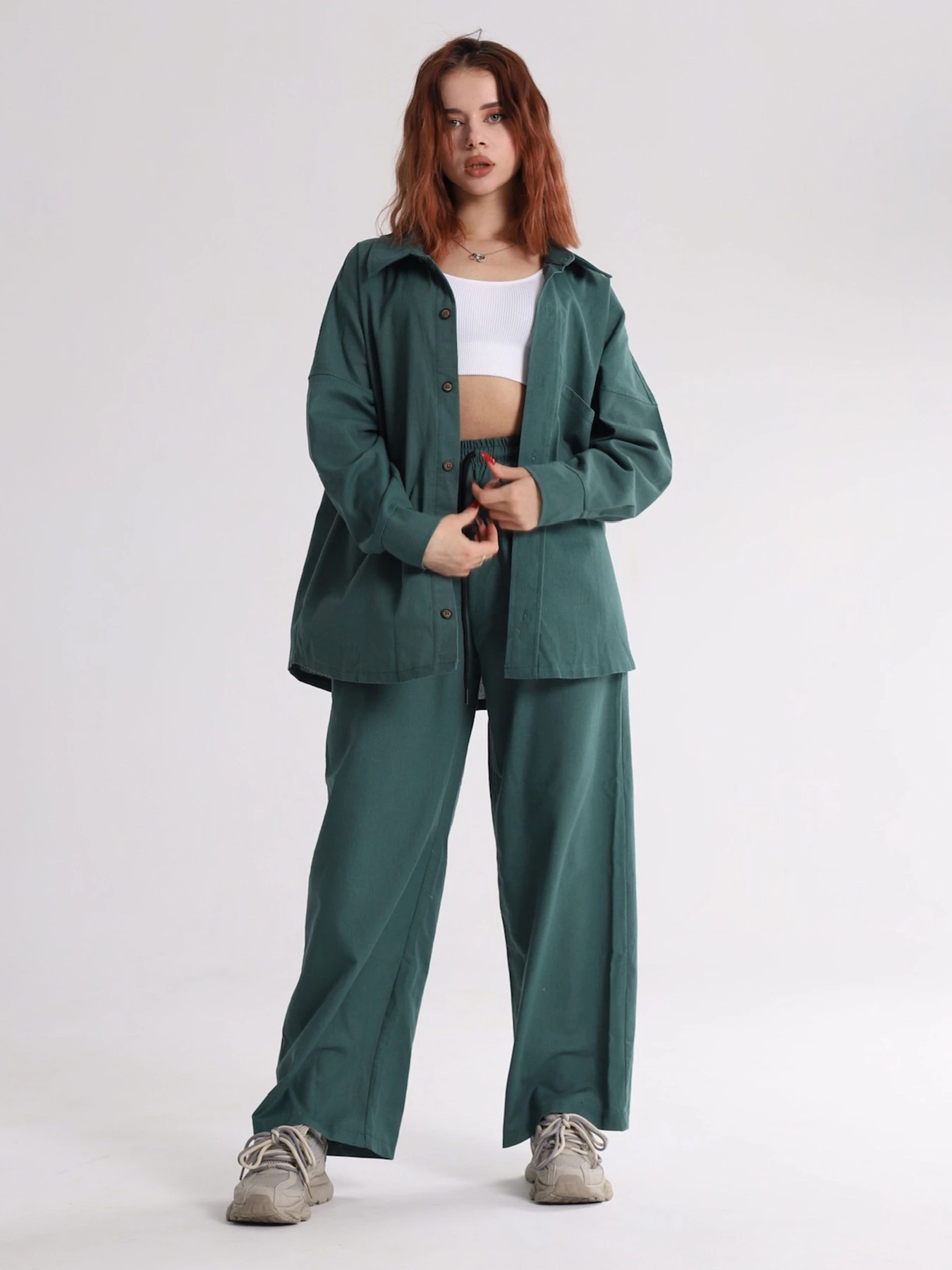 Сорочки IJ модель ij-sorochka-linen-emerald Фото