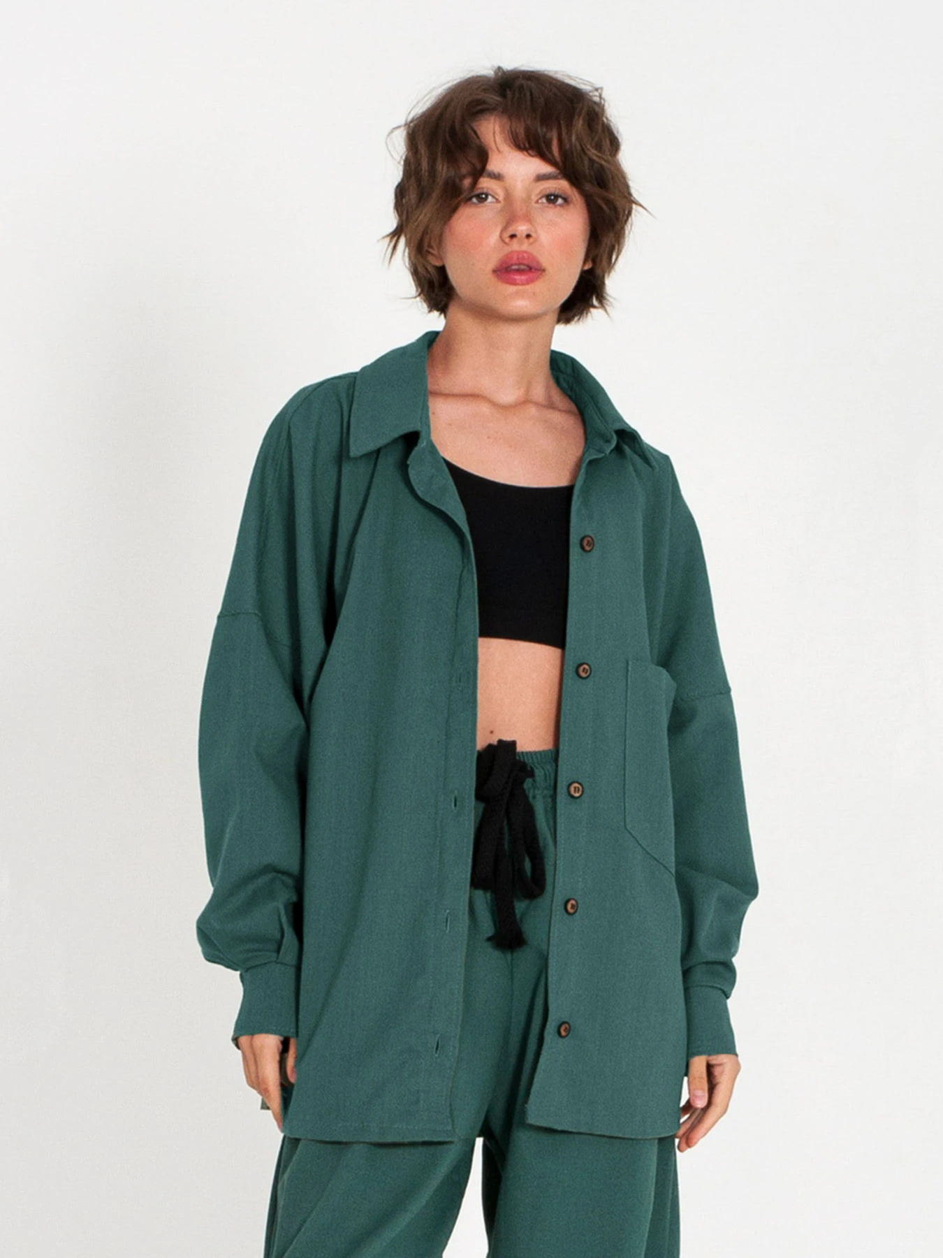 Сорочки IJ модель ij-sorochka-linen-emerald Фото