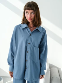 Сорочки IJ модель ij-sorochka-linen-blue Фото