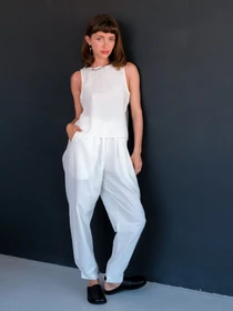 Брюки IJ модель Копія_lipuchki-linen-milk Фото