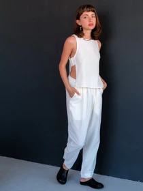Брюки IJ модель Копія_lipuchki-linen-milk Фото